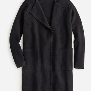 J. Crew Juliette collarless sweater-blazer Charcoal Grey Small